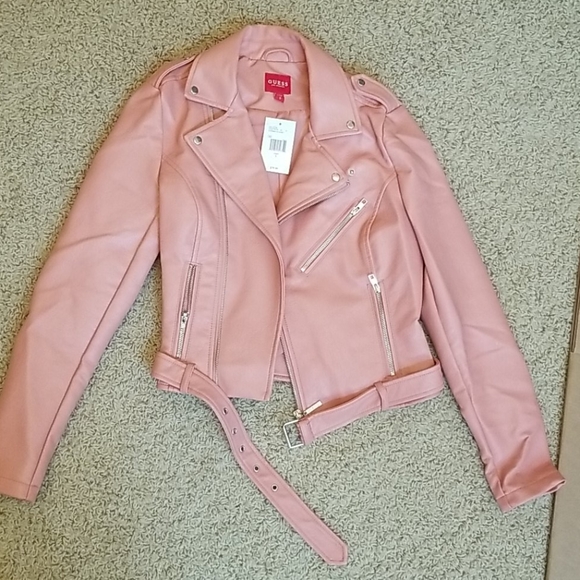 Guess Jackets & Blazers - Guess Rosette Faux Leather Jacket